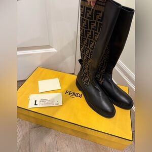 Fendi Zucca FF Logo Boots size 41